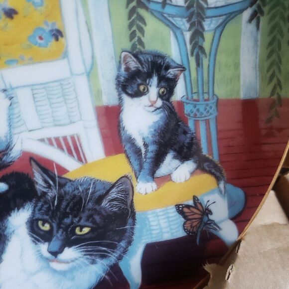 The Hamilton Collection Country Kitties By Gre Gerardi Just For The Fern Of It - Picture 3 of 7